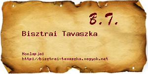 Bisztrai Tavaszka névjegykártya